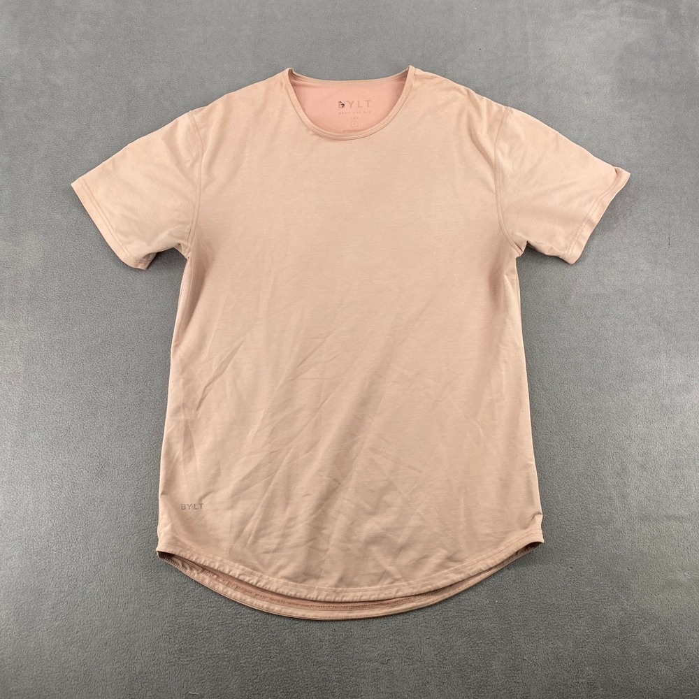 BYLT Basics Drop Cut SS Lux Shirt Mens Large Clay Pink Short Sleeve Tee 7135